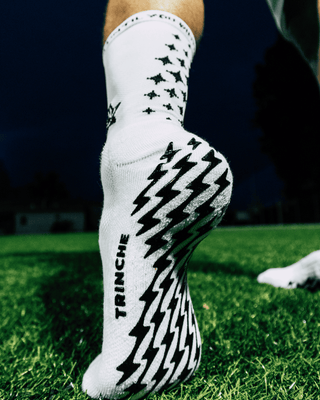 Thin White Football Pro Grip Socks