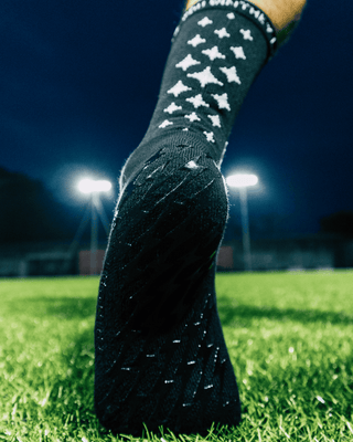 Anti-Rutsch-Fußballsocken Schwarz Dünn