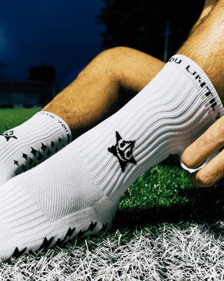 Chaussettes Antidérapantes de Football Blanches Épaisses
