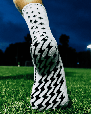  Thick White Pro Grip Football Socks