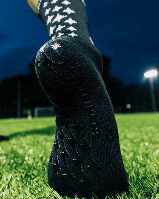 Anti-Rutsch-Fußballsocken Schwarz Dünn