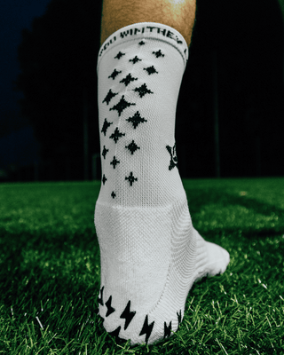 Anti-Rutsch-Fußballsocken Weiß Dünn