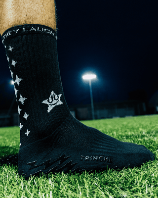  Thick White Pro Grip Football Socks