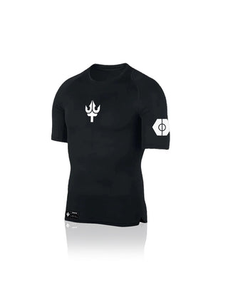 Camiseta Térmica Fútbol Manga Corta Negra