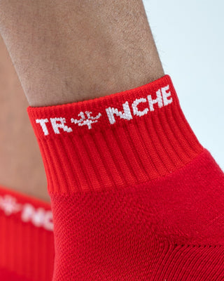 Calcetines Cortos Antideslizantes de Fútbol Rojos - TrincheBalk