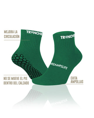 Calcetines Cortos Antideslizantes de Fútbol Verdes - TrincheBalk